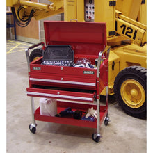 Load image into Gallery viewer, Sealey Trolley 2-Level Heavy-Duty, Lockable Top &amp; 2 Drawers
