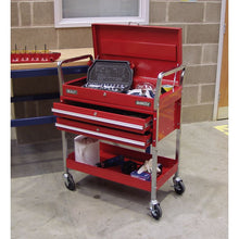Load image into Gallery viewer, Sealey Trolley 2-Level Heavy-Duty, Lockable Top &amp; 2 Drawers
