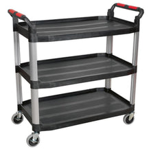 Load image into Gallery viewer, Sealey Workshop Trolley 3-Level Composite - 3 Wall - 1140 x 513 x 960mm
