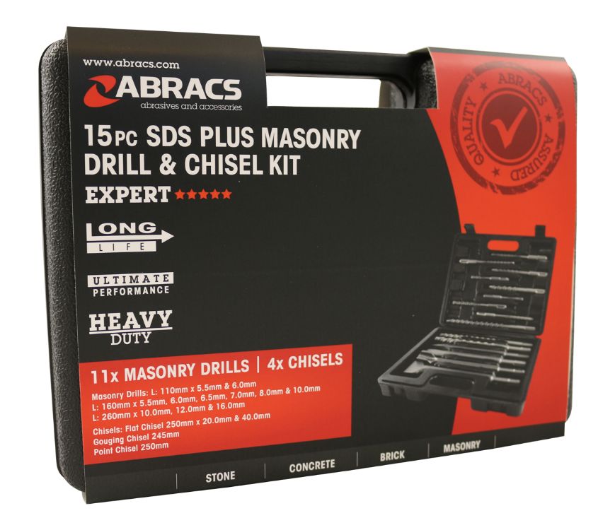Abracs 15pc SDS+ Drill & Chisel Set