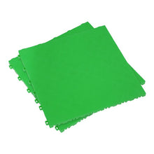Load image into Gallery viewer, Sealey Polypropylene Floor Tile - Green Treadplate 400 x 400mm - Pack of 9
