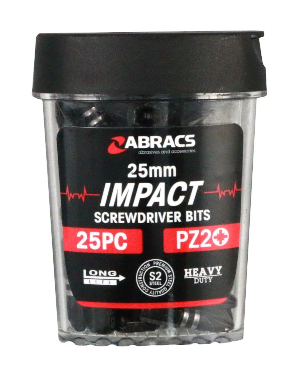 Abracs 25mm Impact Screwdriver Bit PZ2 (25.0pc)
