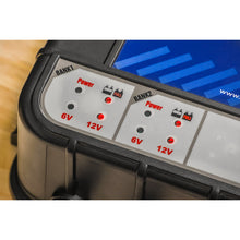 Load image into Gallery viewer, Sealey Four Bank 6/12V 8A (4 x 2A) Auto Maintenance Charger
