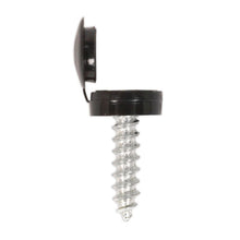Load image into Gallery viewer, Sealey Numberplate Screw &amp; Flip Cap 4.2 x 19mm Black - Pack of 50
