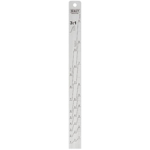 Sealey Aluminium Paint Measuring Stick 1:1/3:1