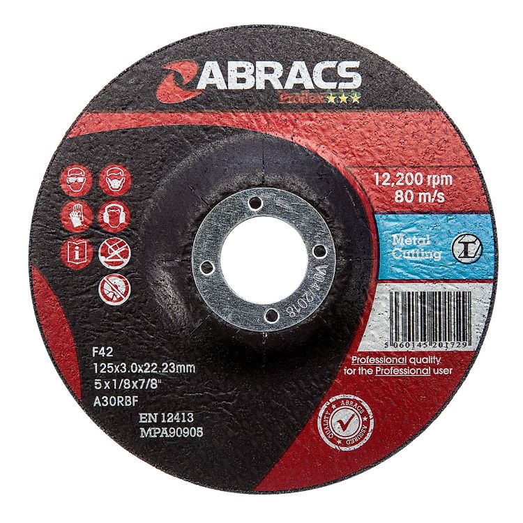 Abracs Proflex Cutting Disc 125mm x 3mm x 22mm DPC Metal