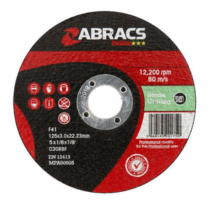 Abracs Proflex Cutting Disc 125mm x 3mm x 22mm Flat Stone