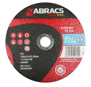 Abracs Proflex Cutting Disc 178mm x 3mm x 22mm Flat Metal