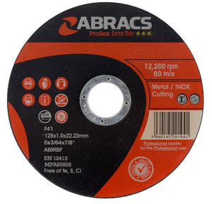 Abracs Proflex Extra Thin Cutting Disc 125mm x 1.0mm INOX