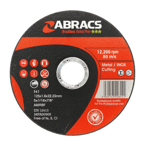 Abracs Proflex Extra Thin Cutting Disc 125mm x 1.6mm INOX