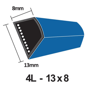PIX X'Set 4L LawnMaster V-Belt - 13 x 8mm (4L1000 - 4L1580)