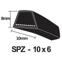 Load image into Gallery viewer, PIX X&#39;Set Wrapped Wedge V-Belt - SPZ Section 10 x 8mm (SPZ2100 - SPZ3750)
