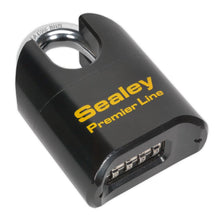 Load image into Gallery viewer, Sealey Steel Body Combination Padlock Shrouded Shackle 62mm
