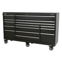 Load image into Gallery viewer, Sealey Rollcab 15 Drawer Heavy-Duty Black 1845mm
