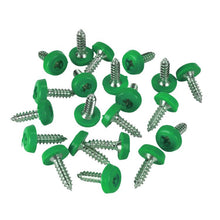 Load image into Gallery viewer, Sealey Numberplate Screw Plastic Enclosed Head 4.8 x 18mm Green - Pack of 50
