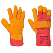 Load image into Gallery viewer, Portwest Fleece Lined Rigger Glove Red A225
