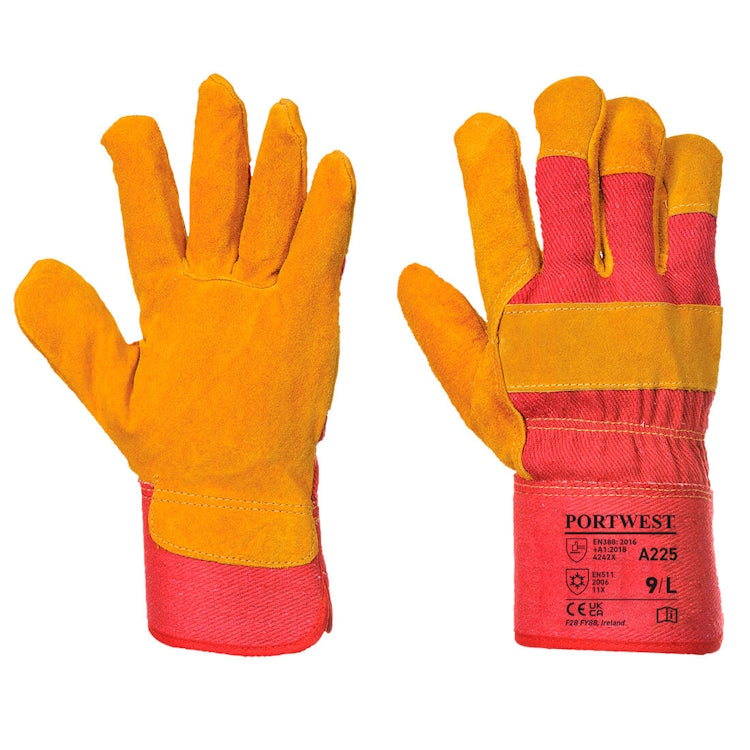 Portwest Fleece Lined Rigger Glove Red A225