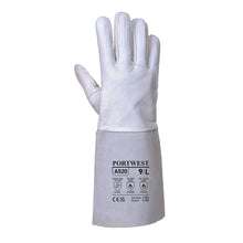 Load image into Gallery viewer, Portwest Premium Tig Welding Gauntlet Grey A520
