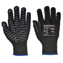 Load image into Gallery viewer, Portwest Anti Vibration Glove Black A790

