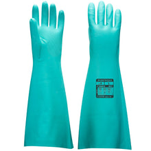 Load image into Gallery viewer, Portwest Extended Length Nitrile Gauntlet Green A813
