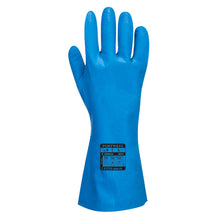 Load image into Gallery viewer, Portwest Food Approved Nitrile Gauntlet Blue A814
