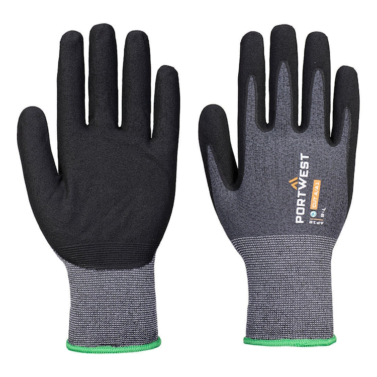 Portwest SG Grip15 Eco Nitrile Glove Grey/Black AP12 - Pack of 12 Pairs