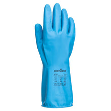 Load image into Gallery viewer, Portwest FD Chemical B Latex Light Gauntlet Blue AP76 - Pack of 12 Pairs
