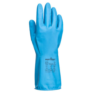 Portwest FD Chemical B Latex Light Gauntlet Blue AP76 - Pack of 12 Pairs