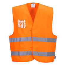 Load image into Gallery viewer, Portwest Hi-Vis Two Band Dual ID Holder Vest C475
