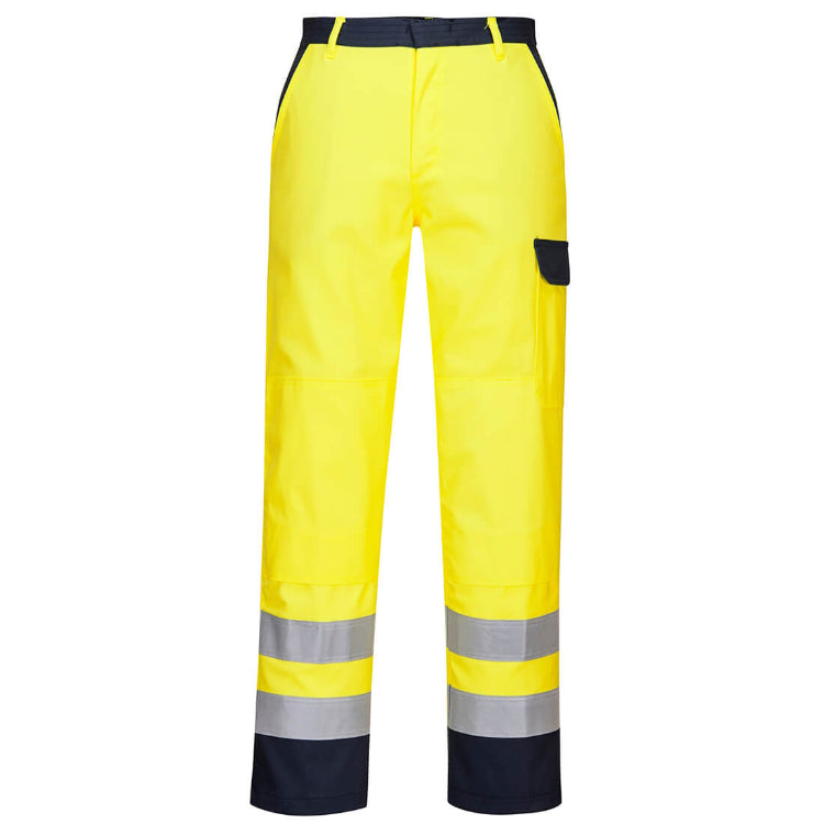 Portwest Bizflame Work Hi-Vis Trousers Yellow FR92