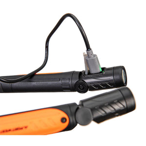 Portwest USB Rechargeable LED Neck Light Black/Orange PA73