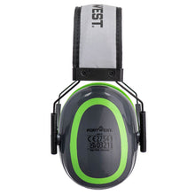 Load image into Gallery viewer, Portwest HV Extreme Ear Defenders Low Grey/Green PW72
