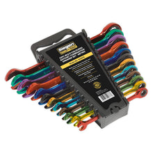 Load image into Gallery viewer, Sealey Ratchet Combination Spanner Set 12pc Metric Multi-Coloured (Siegen)
