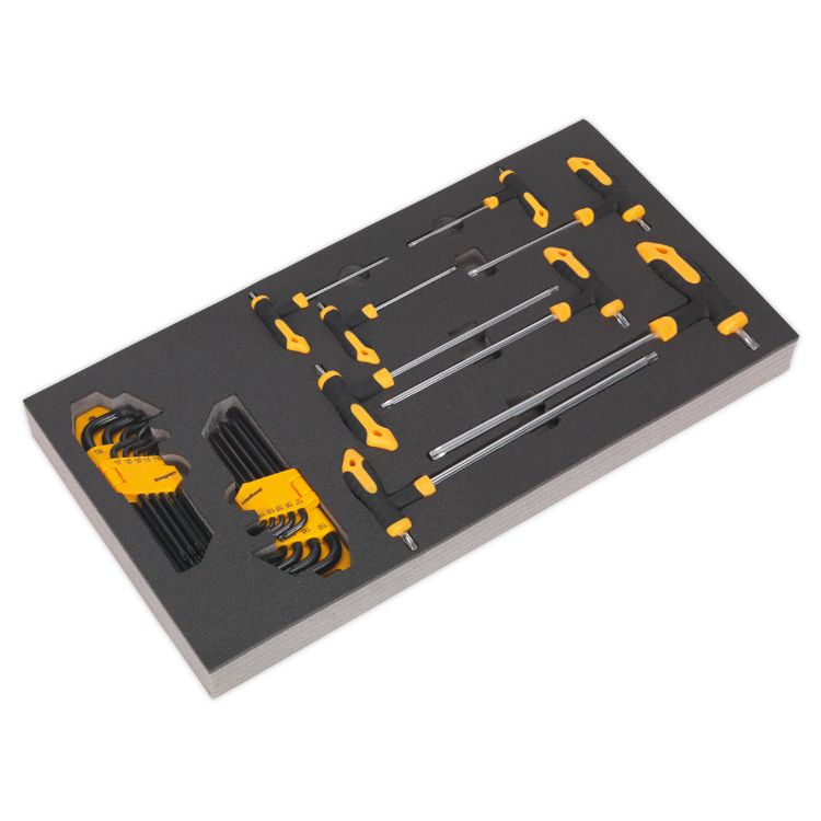 Sealey Tool Tray, T-Handle & Standard TRX-Star* Key Sets 26pc (Siegen)
