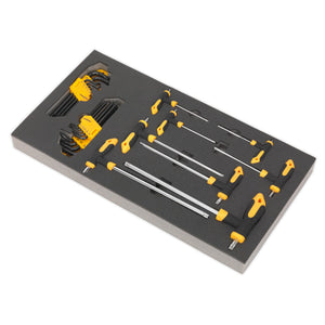 Sealey Tool Tray, T-Handle & Standard TRX-Star* Key Sets 26pc (Siegen)
