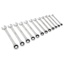 Load image into Gallery viewer, Sealey Ratchet Combination Spanner Set 12pc Metric (Siegen)
