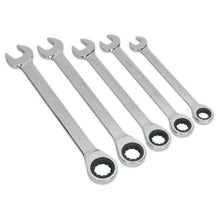 Load image into Gallery viewer, Sealey Combination Ratchet Spanner Set 5pc Metric (Siegen)
