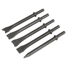 Load image into Gallery viewer, Sealey Air Hammer Chisel Set 5pc 170mm .401&quot; Shank
