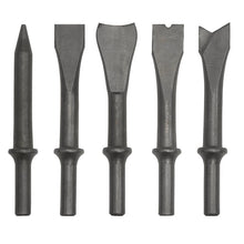 Load image into Gallery viewer, Sealey Air Hammer Chisel Set 5pc 120mm .401&quot; Shank
