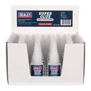 Sealey Super Glue Fast Setting 20g - Pack of 20
