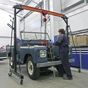 Sealey Portable Lifting Gantry Crane Adjustable 1 Tonne