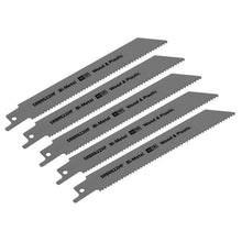 Load image into Gallery viewer, Sealey Reciprocating Saw Blade Wood &amp; Plastics 150mm (6&quot;) 10tpi - Pack of 5

