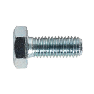 Sealey HT Zinc Setscrew DIN 933 - M10 x 25mm - Grade 8.8 - Pack of 25
