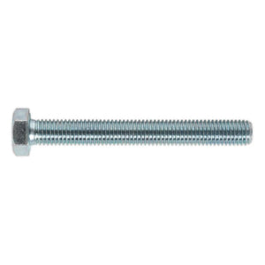 Sealey HT Zinc Setscrew DIN 933 - M12 x 100mm - Grade 8.8 - Pack of 10