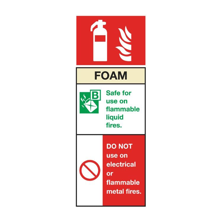 Sealey Safe Conditions Safety Sign - Foam Fire Extinguisher