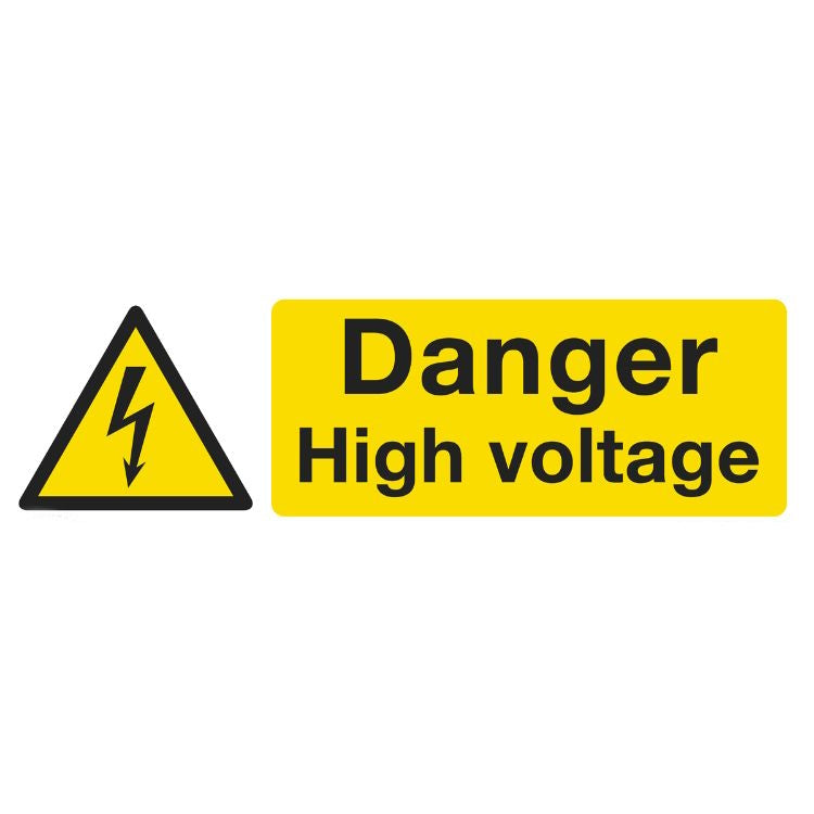 Sealey Warning Safety Sign - Danger High Voltage