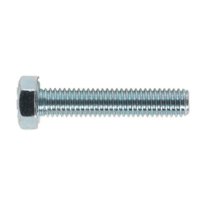Sealey HT Zinc Setscrew DIN 933 - M5 x 25mm - Grade 8.8 - Pack of 50