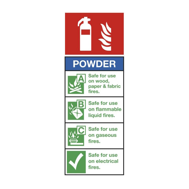 Sealey Safe Conditions Safety Sign - Powder Fire Extinguisher