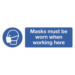 Sealey Mandatory Safety Sign - Masks Must Be Worn
