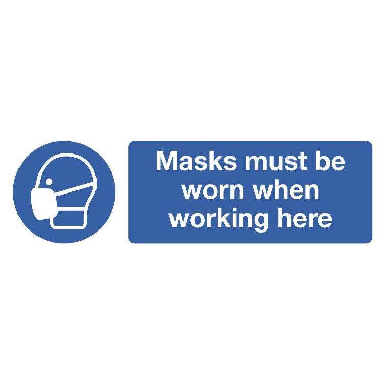 Sealey Mandatory Safety Sign - Masks Must Be Worn